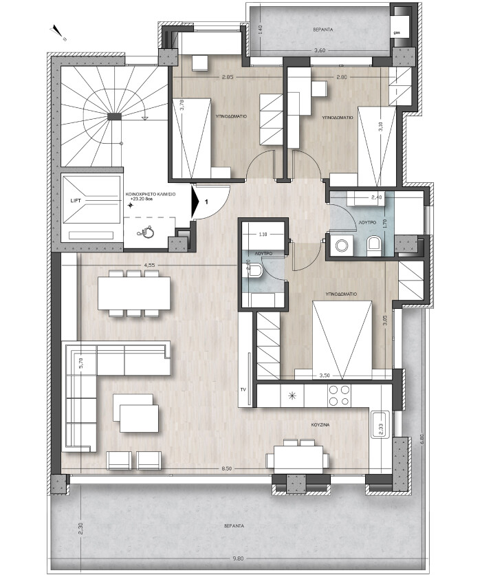 Flat in Thessaloniki, Greece, 116 m² - picture 2