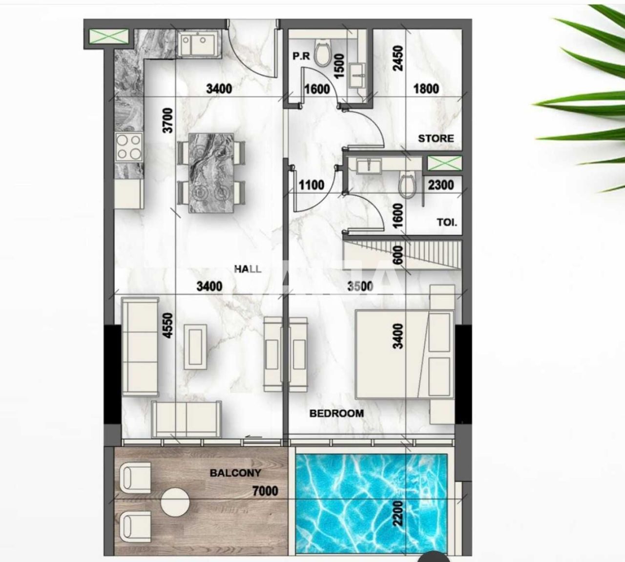 Apartment in Dubai, VAE, 60 m² - Foto 2