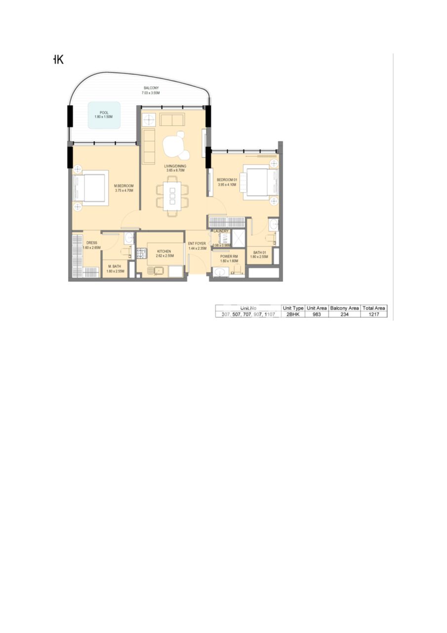 Apartment in Dubai, UAE, 91 m² - picture 2