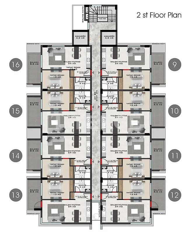 Apartamento en Alanya, Turquia, 57 m² - imagen 16
