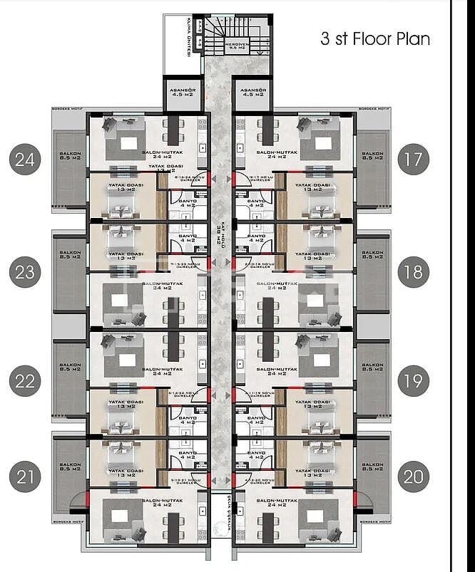 Apartamento en Alanya, Turquia, 57 m² - imagen 17