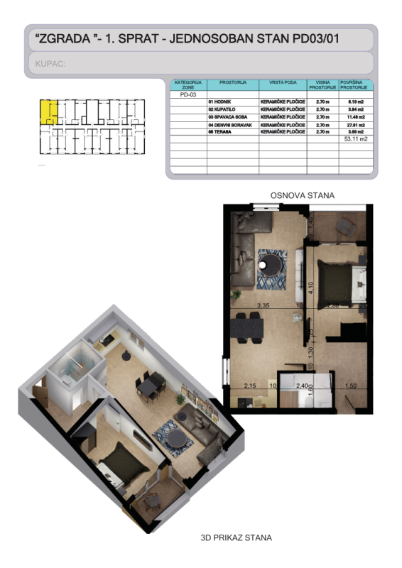 Appartamento a Bar, Montenegro, 53 m² - foto 2