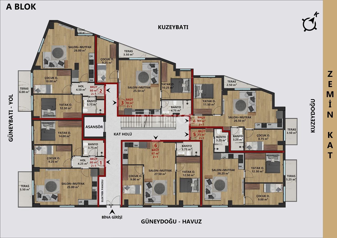 Attico a Antalya, Turchia, 180 m² - foto 8