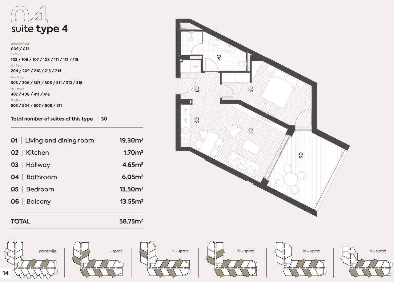 Appartamento a Becici, Montenegro, 59 m² - foto 6