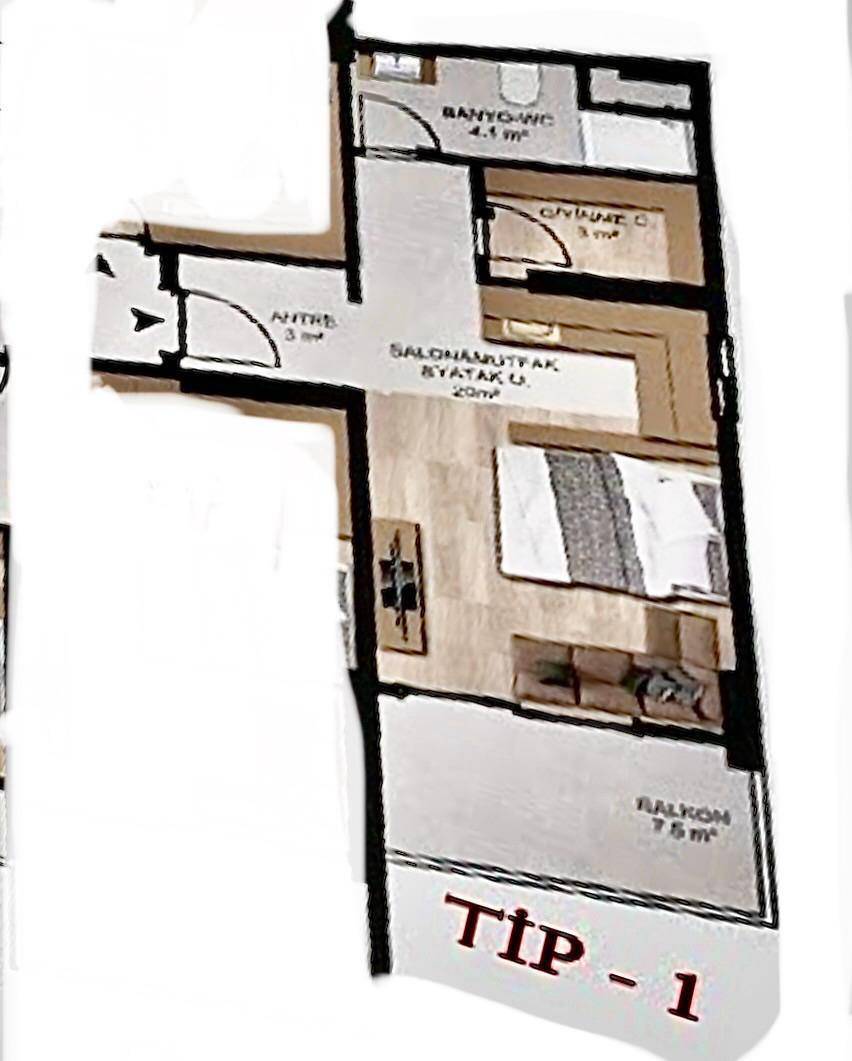 Flat in Mersin, Turkey, 40 m² - picture 13