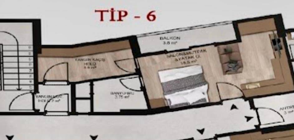 Appartement à Mersin, Turquie, 48 m² - image 14