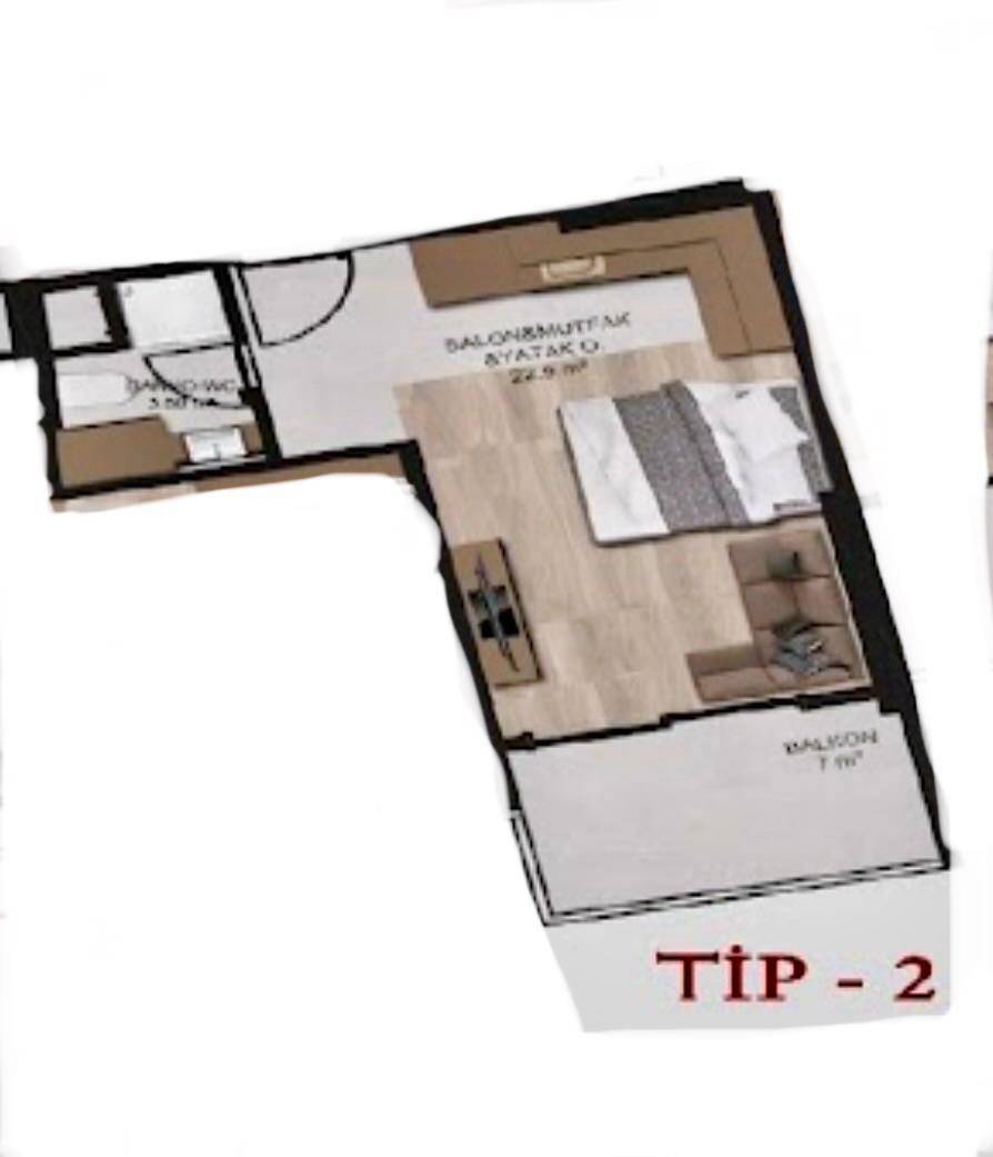 Appartamento a Mersin, Turchia, 40 m² - foto 15