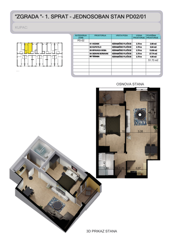 Appartement au Bar, Monténégro, 52 m² - image 2