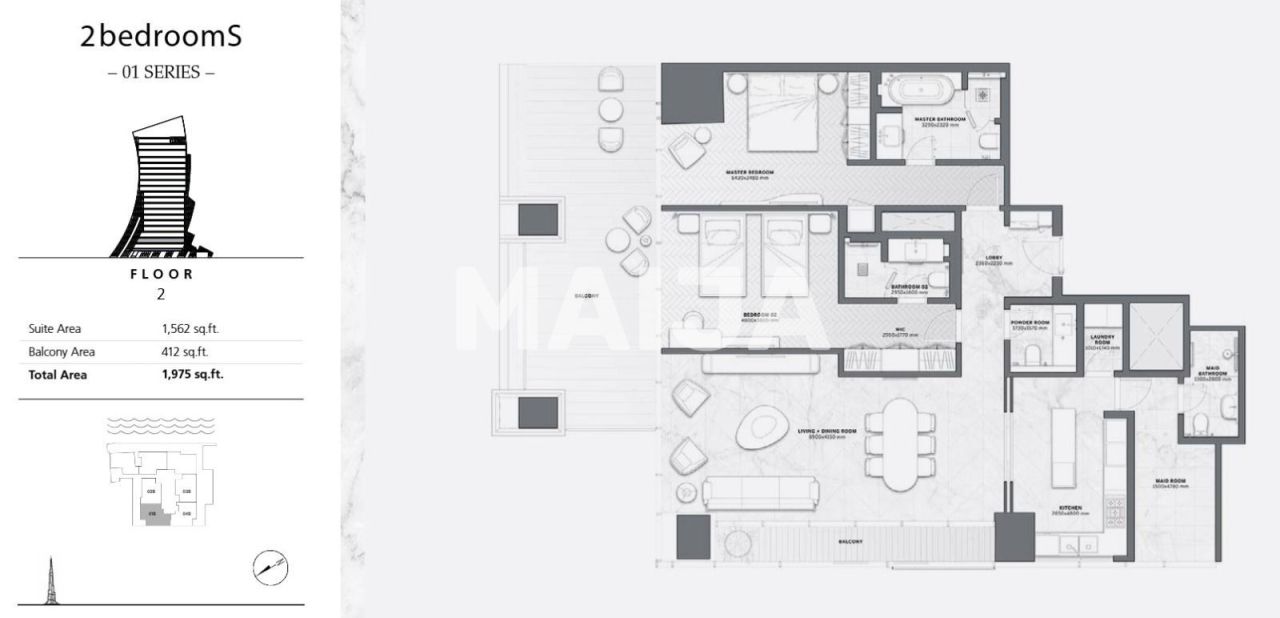 Apartment in Dubai, VAE, 145 m² - Foto 2