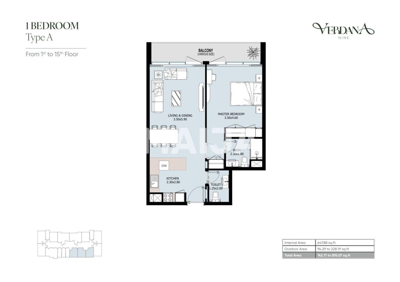 Appartamenti a Dubai, EAU, 32 m² - foto 2