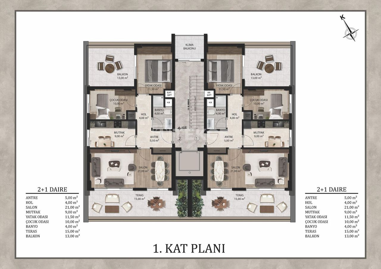 Appartamenti a Antalya, Turchia, 105 m² - foto 14