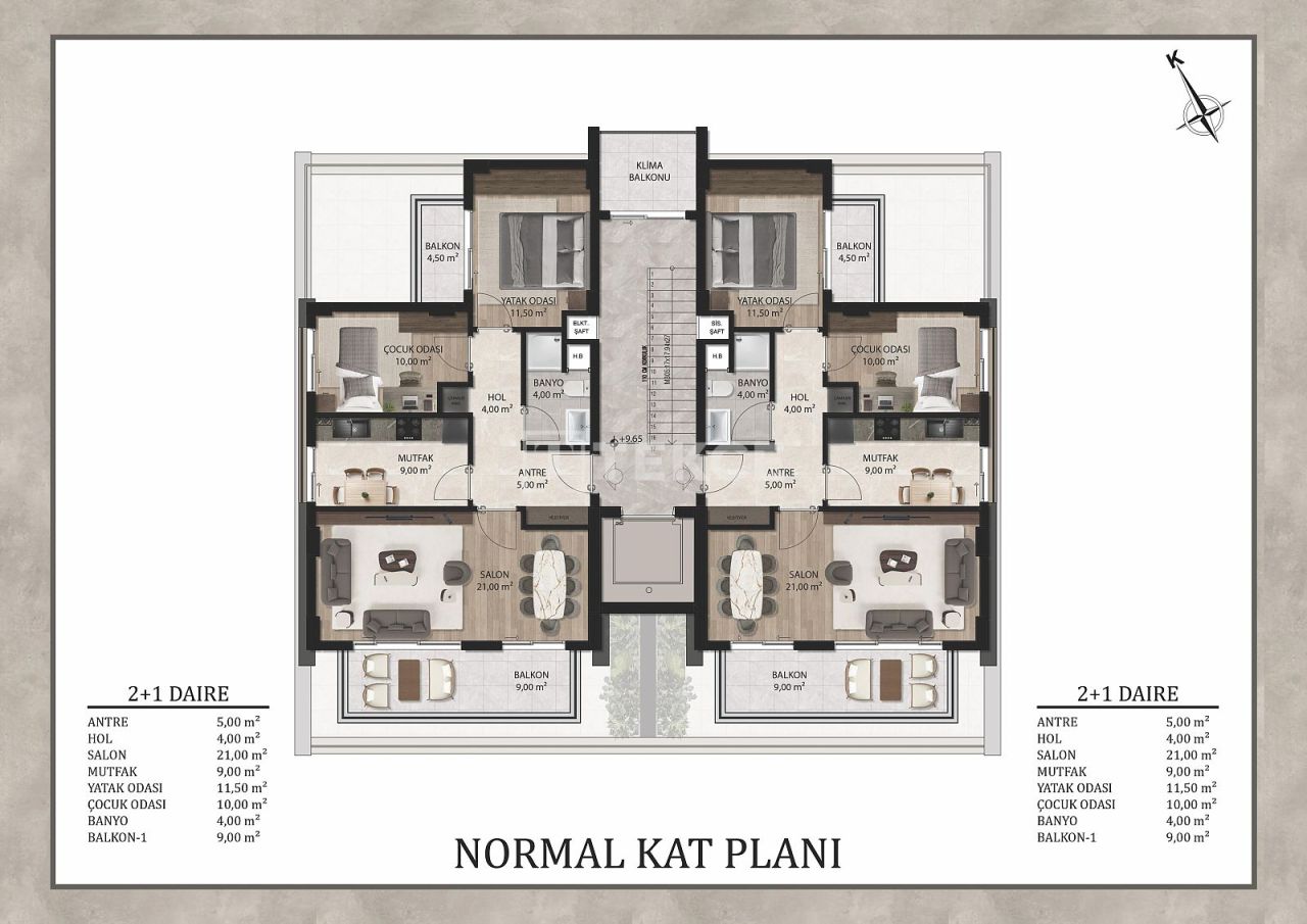 Appartamenti a Antalya, Turchia, 105 m² - foto 15