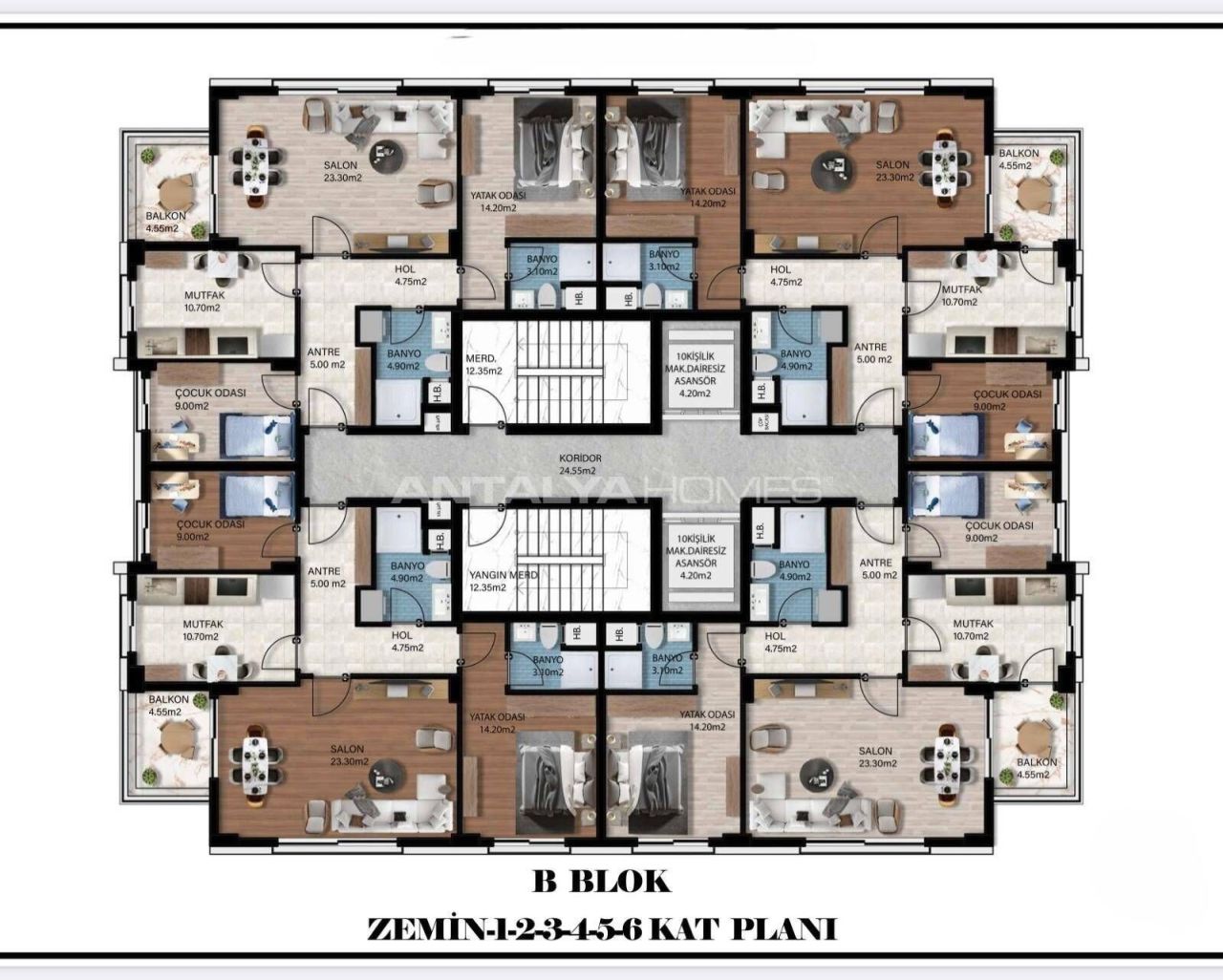 Appartement à Antalya, Turquie, 57 m² - image 14