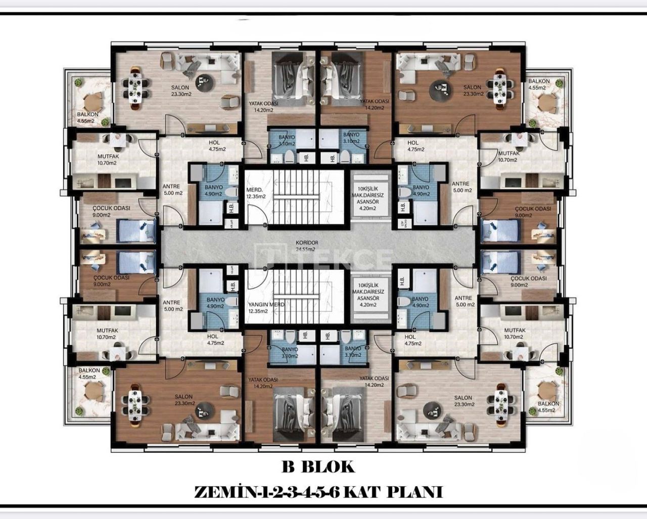 Apartment in Antalya, Türkei, 57 m² - Foto 15