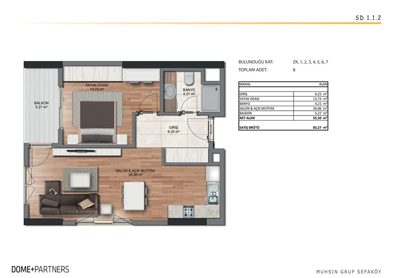 Appartement à Istanbul, Turquie, 208 m² - image 3