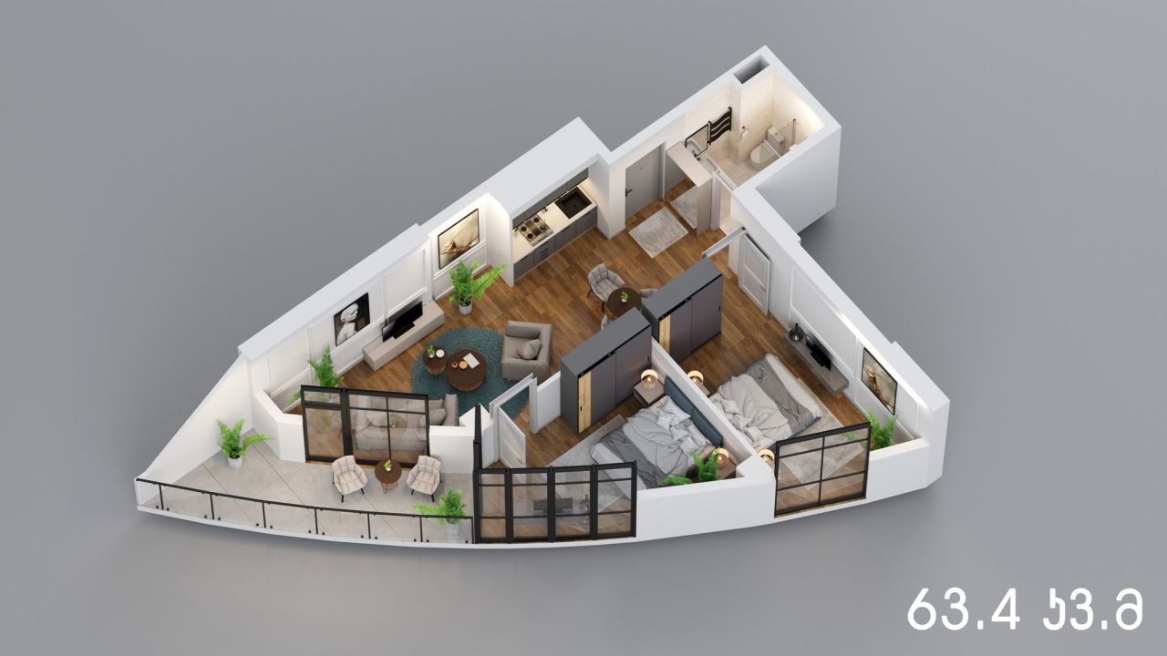 Appartement à Batoumi, Géorgie, 63 m² - image 4