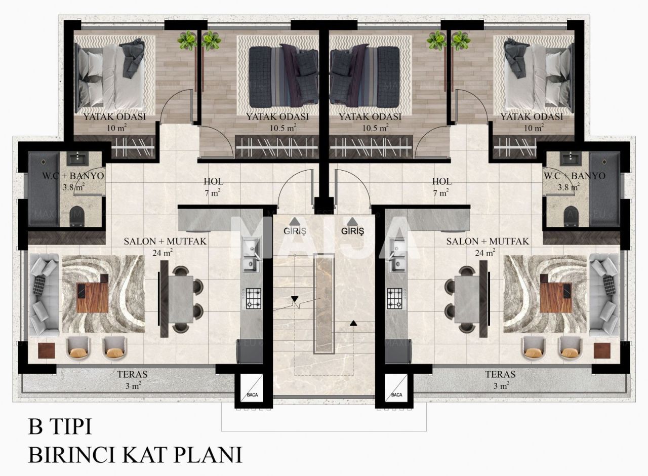Apartment in Lapithos, Cyprus, 60 m² - picture 9