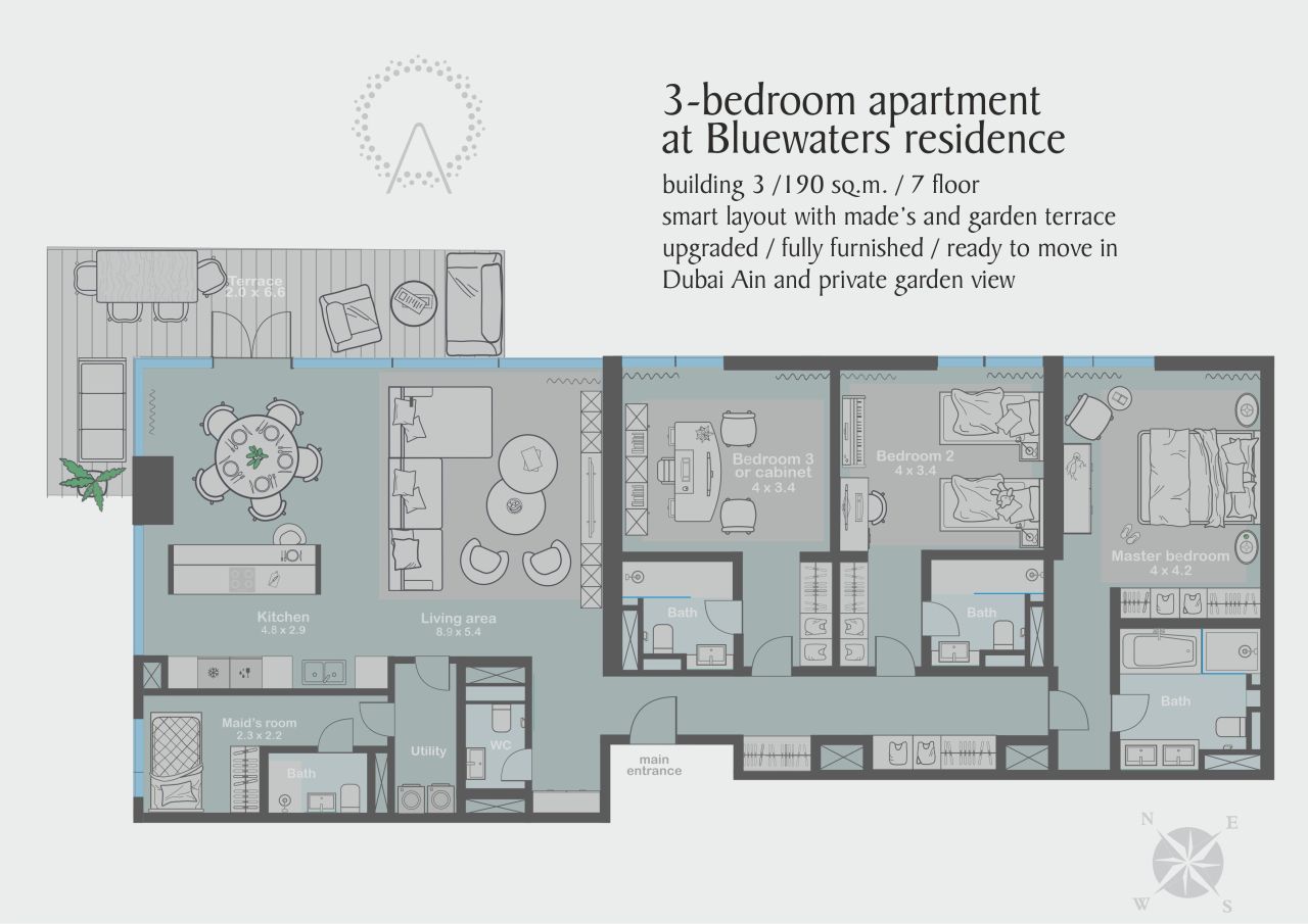 Piso en Dubái, EAU, 200 m² - imagen 16