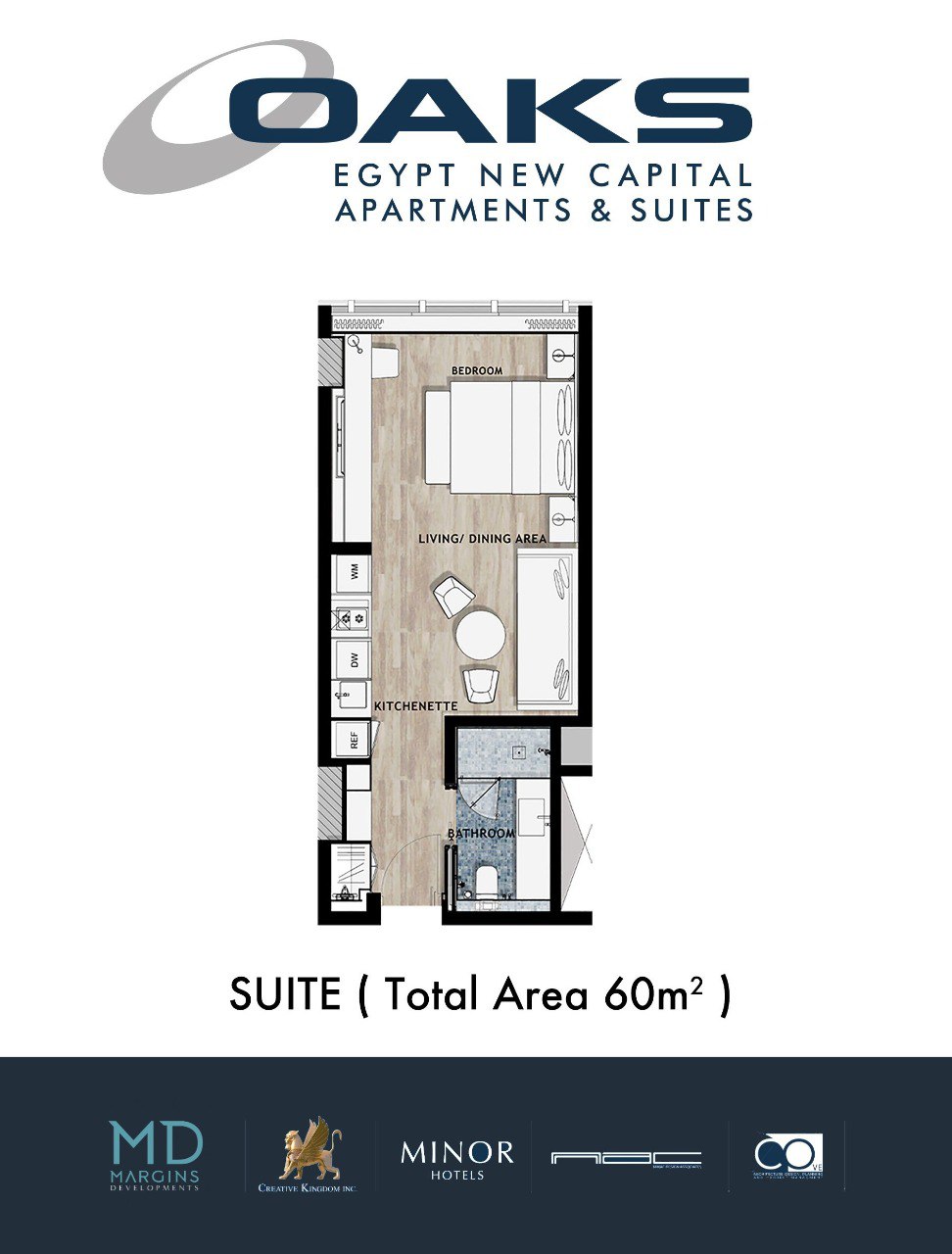 Apartment in Cairo, Egypt, 60 m² - picture 6