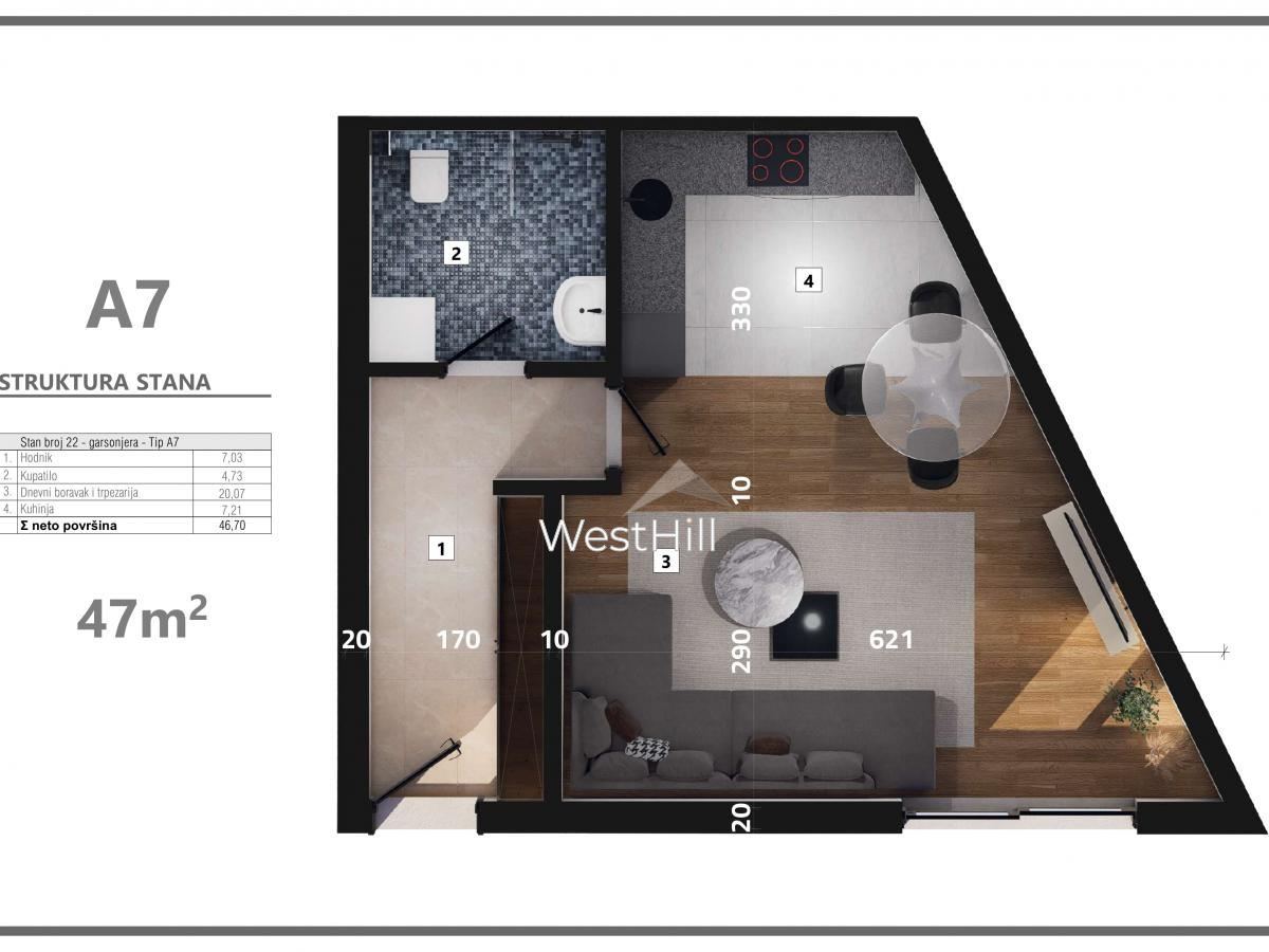 Apartment in Dobra Voda, Montenegro, 37 m² - picture 10