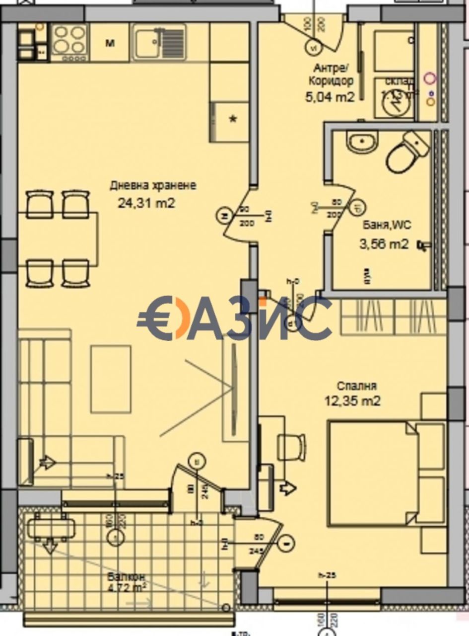 Apartment in Sarafowo, Bulgarien, 73.4 m² - Foto 2