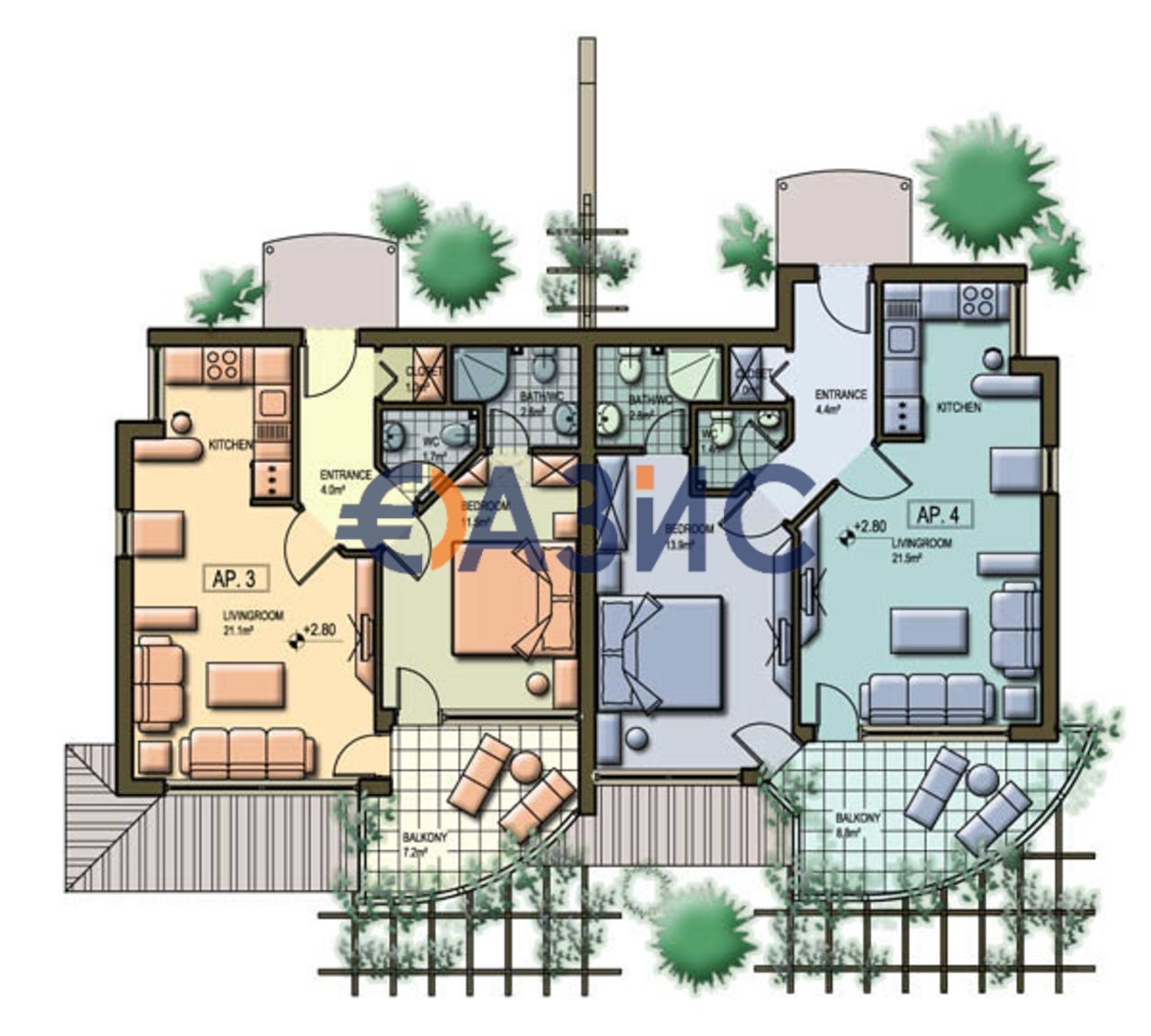 Apartamento en Kosharitsa, Bulgaria, 133 m² - imagen 19