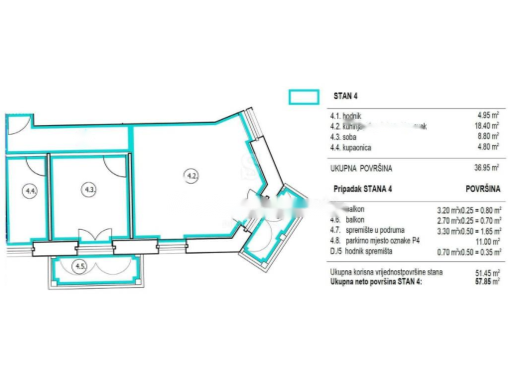 Appartamento a Opatija, Croazia, 57 m² - foto 4