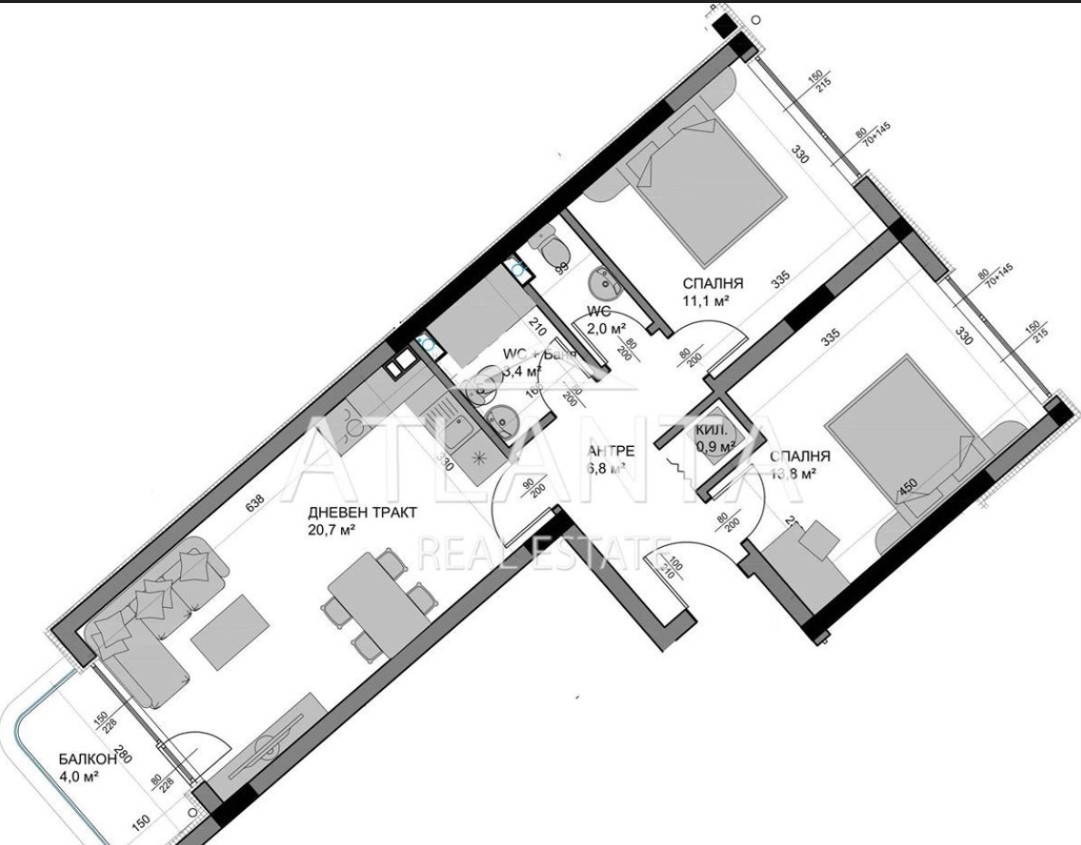 Apartment in Varna, Bulgaria, 87 m² - picture 1