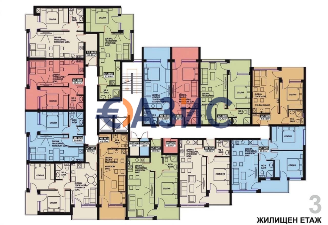 Appartamenti a Pomorie, Bulgaria, 62.2 m² - foto 16