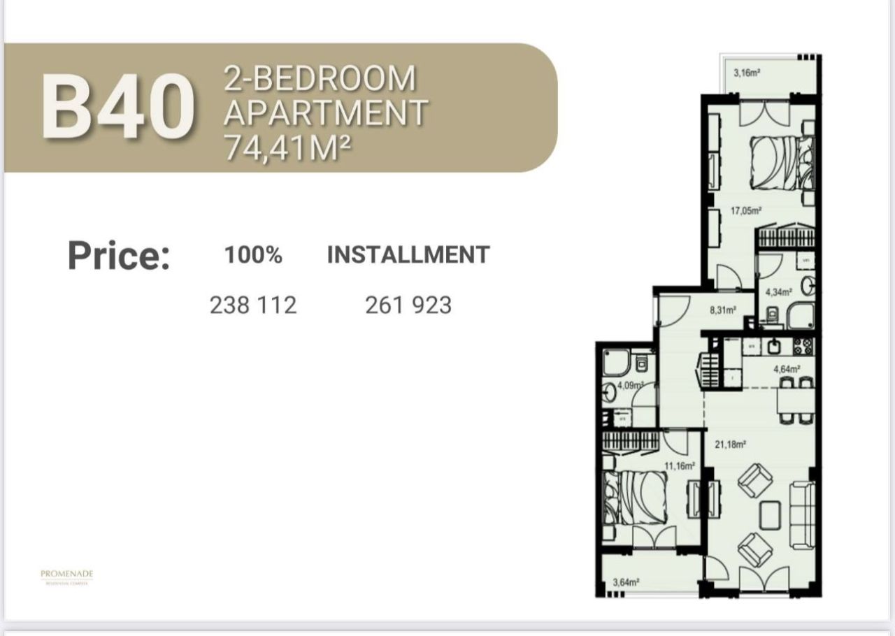 Apartment in Budva, Montenegro, 57 m² - Foto 6