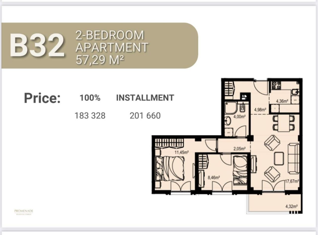 Apartment in Budva, Montenegro, 57 m² - Foto 8