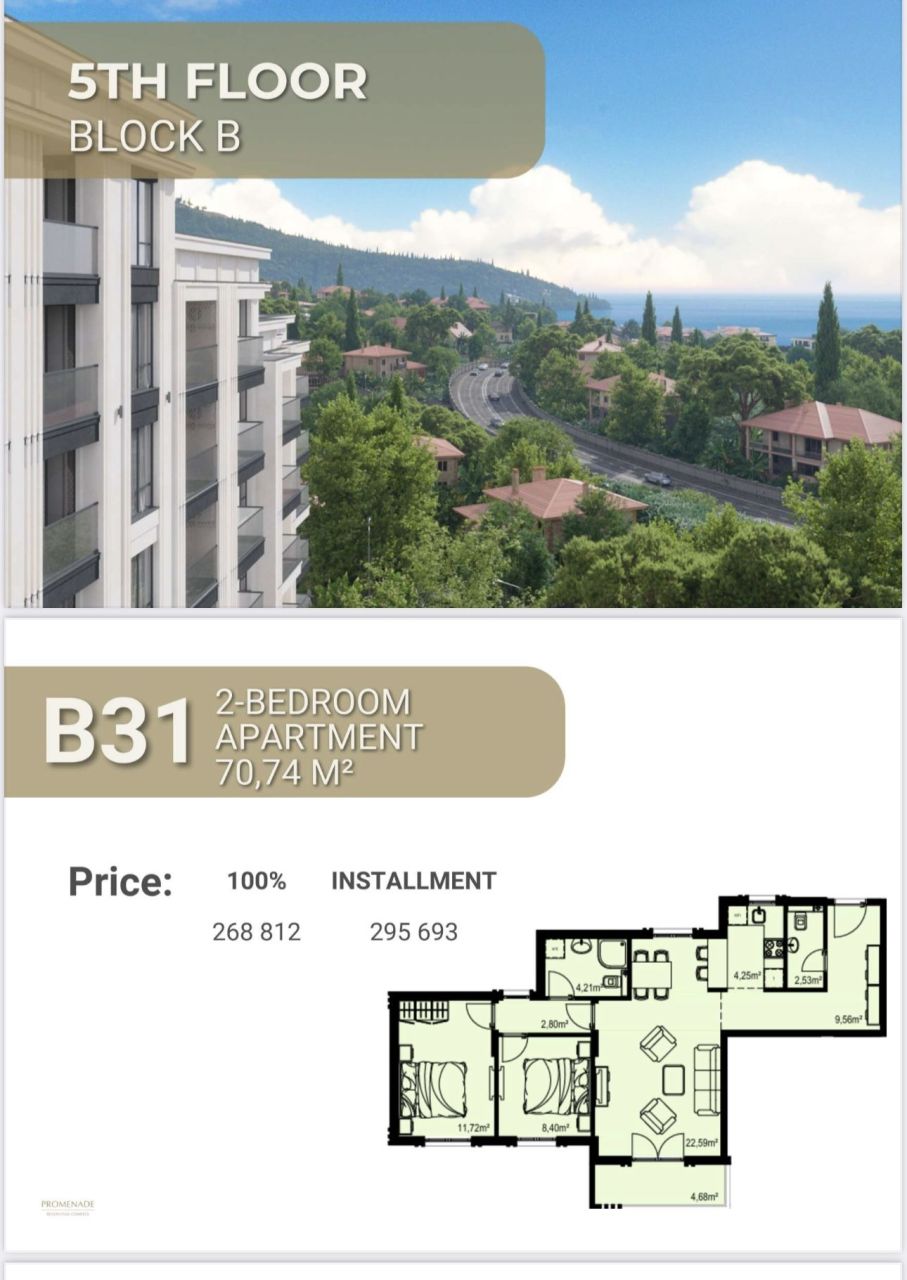 Apartment in Budva, Montenegro, 57 m² - Foto 3