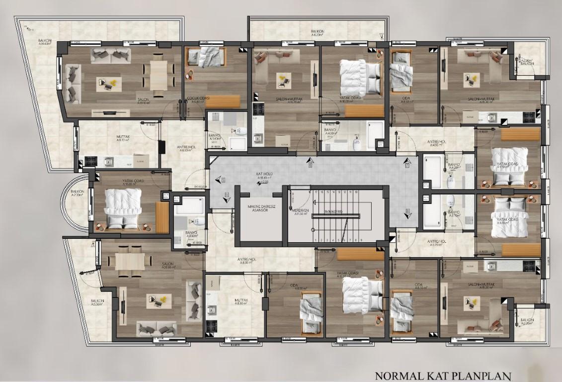 Piso en Antalya, Turquia, 45 m² - imagen 5