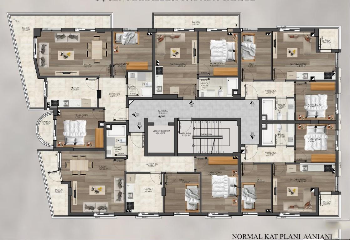 Piso en Antalya, Turquia, 45 m² - imagen 7