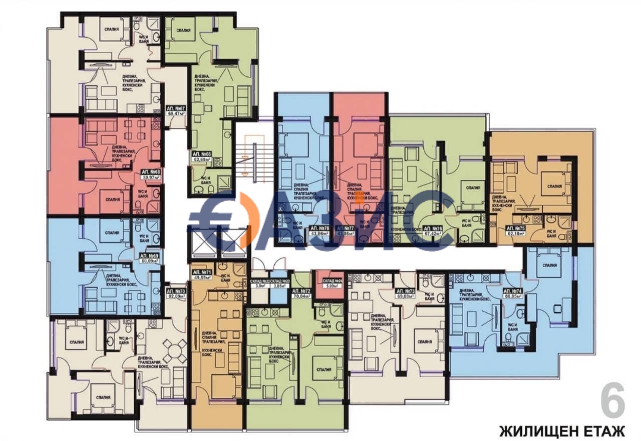 Apartment in Pomorie, Bulgaria, 66.5 m² - picture 16