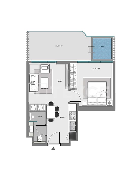 Apartment Arjan, VAE, 42 m² - Foto 15