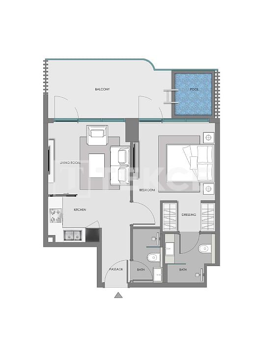 Apartment Arjan, VAE, 61 m² - Foto 16