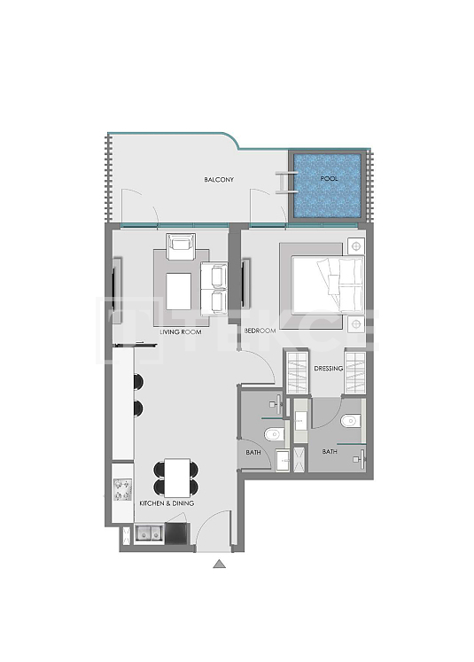 Apartment Arjan, VAE, 42 m² - Foto 17