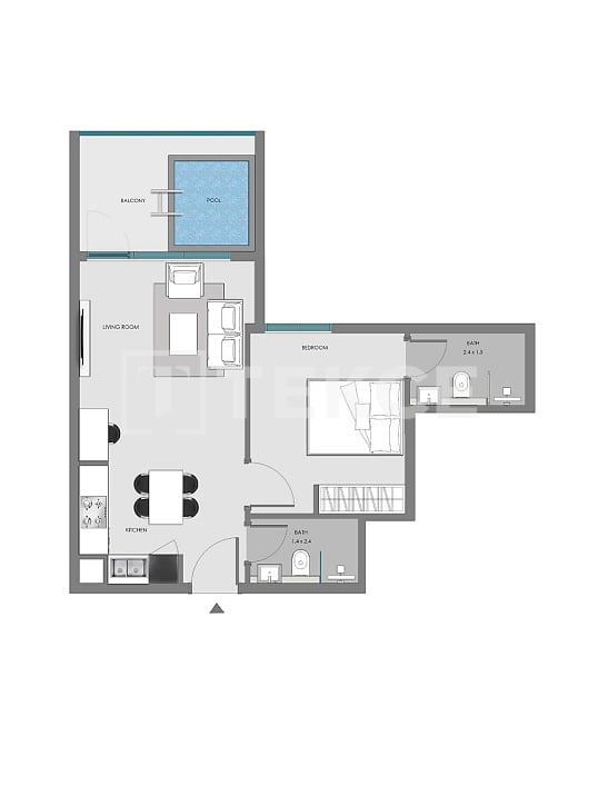 Apartment Arjan, VAE, 42 m² - Foto 19