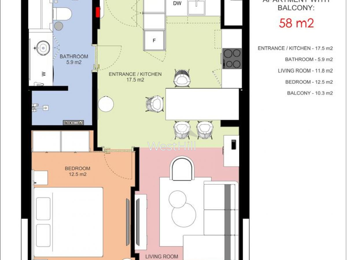 Appartement à Rafailovici, Monténégro, 38 m² - image 10