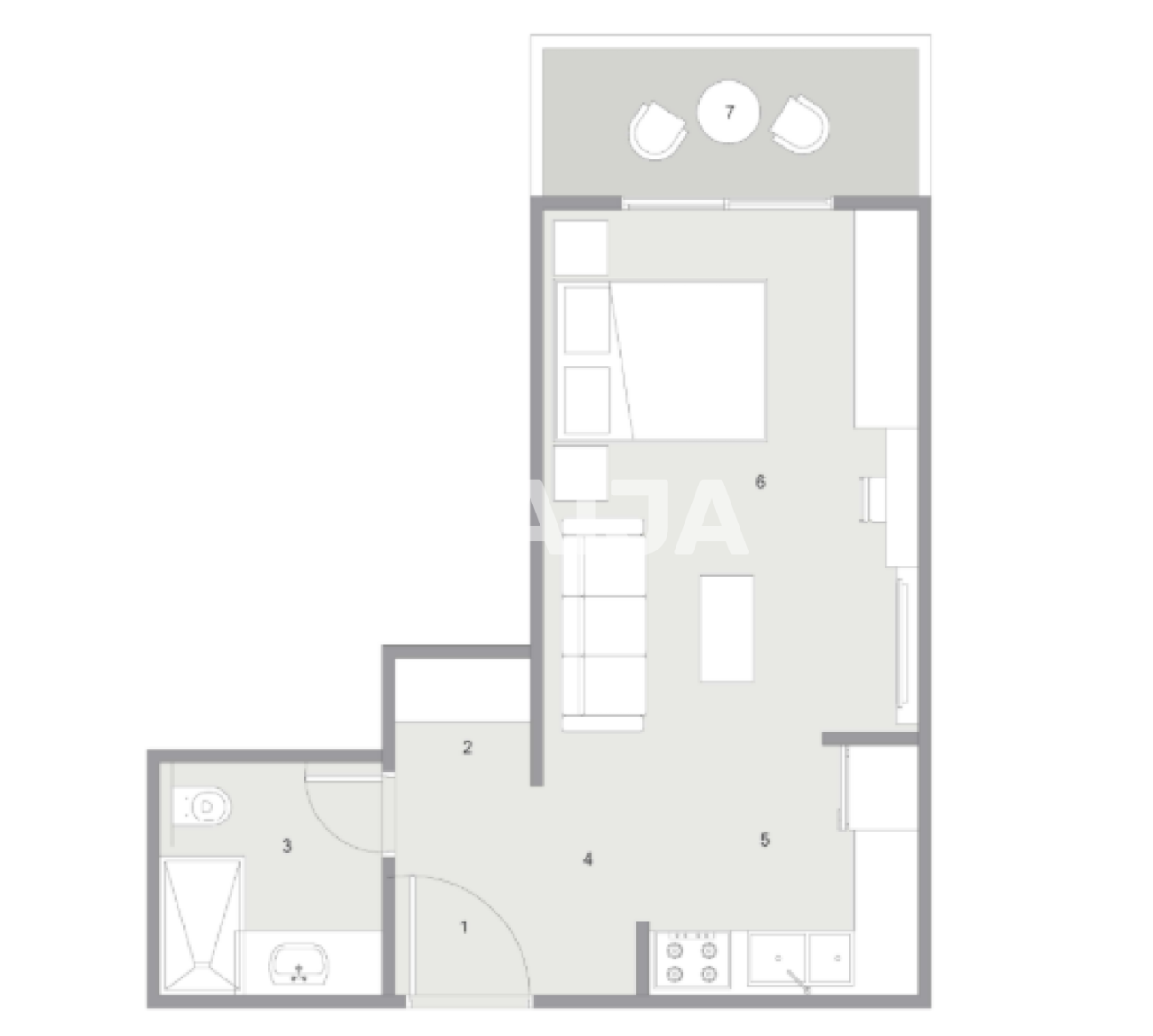 Apartment in Hurghada, Ägypten, 57 m² - Foto 2