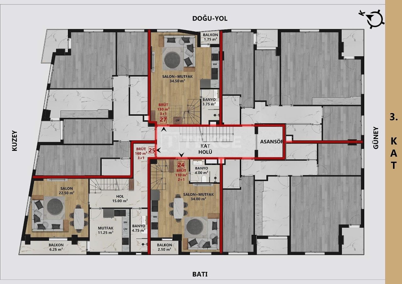 Appartamenti a Antalya, Turchia, 75 m² - foto 14