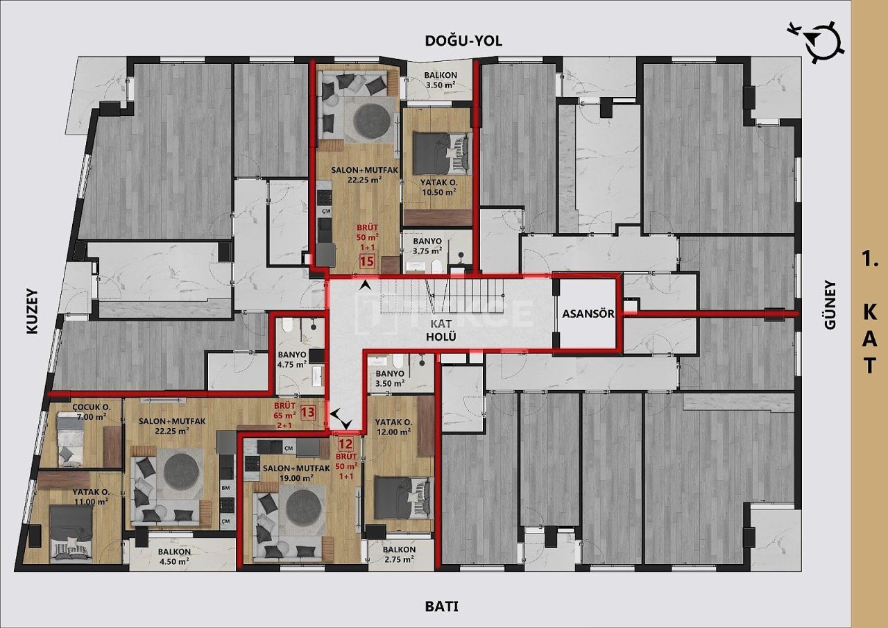 Penthouse à Antalya, Turquie, 130 m² - image 16