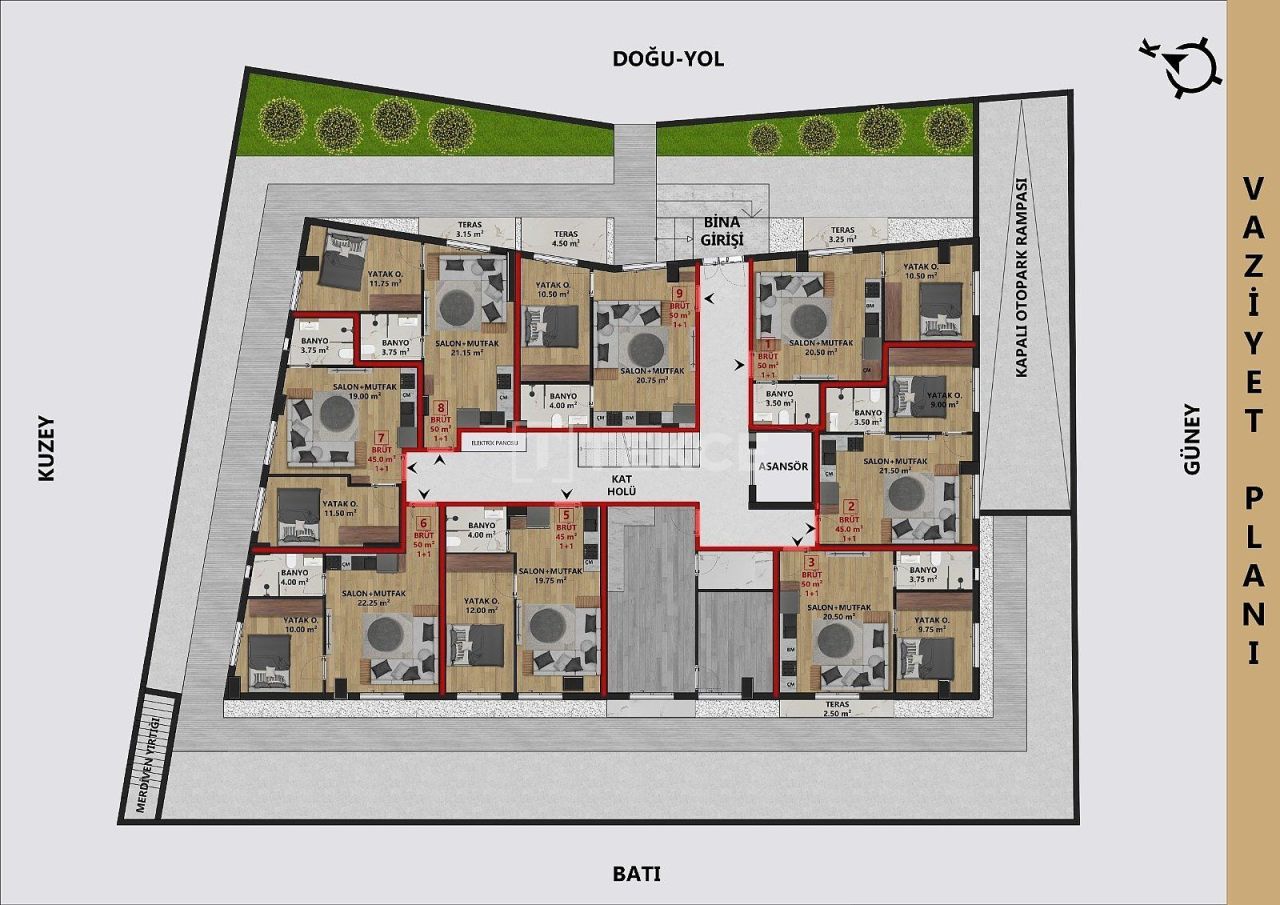 Appartamenti a Antalya, Turchia, 75 m² - foto 19