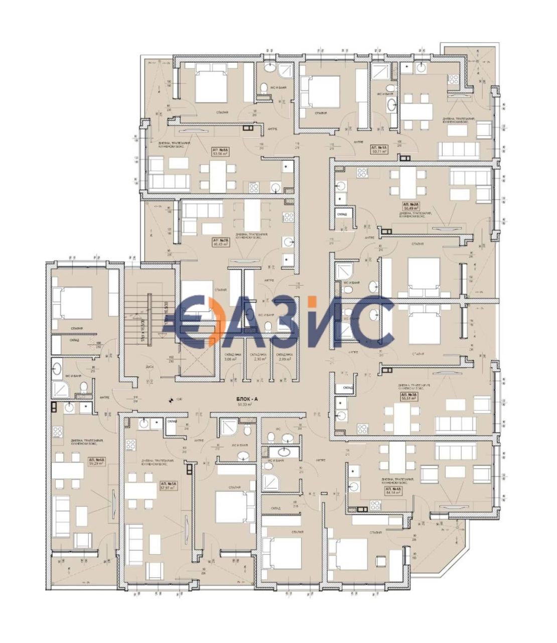 Apartment in Pomorie, Bulgarien, 76.6 m² - Foto 14