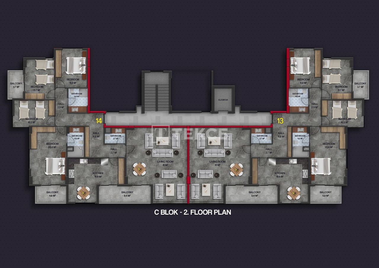 Apartment in Alanya, Turkey, 97 m² - picture 15