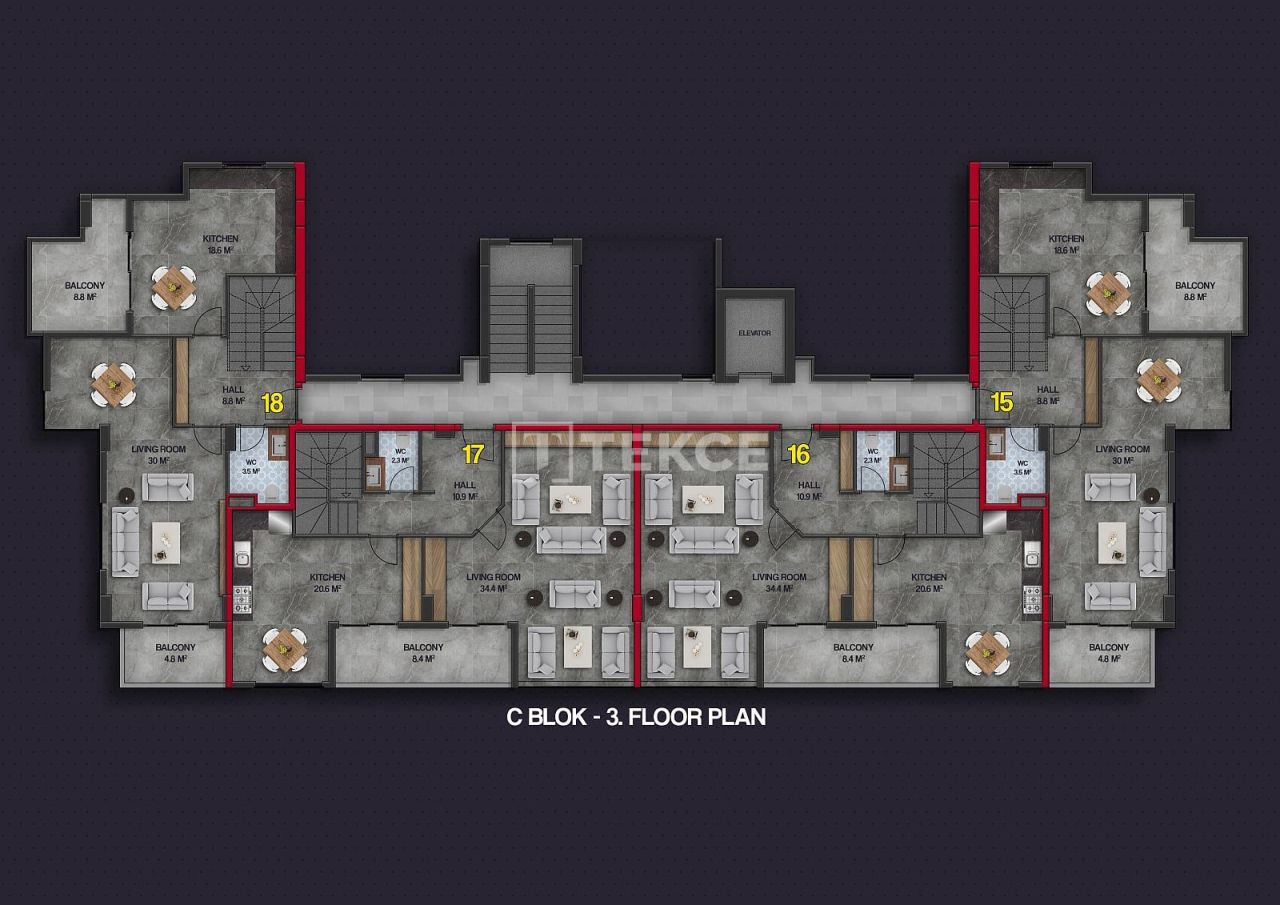 Apartment in Alanya, Turkey, 97 m² - picture 14