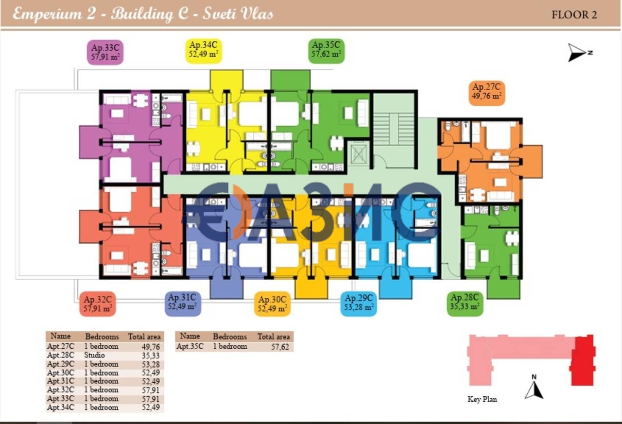 Apartamento en Sveti Vlas, Bulgaria, 57.9 m² - imagen 12
