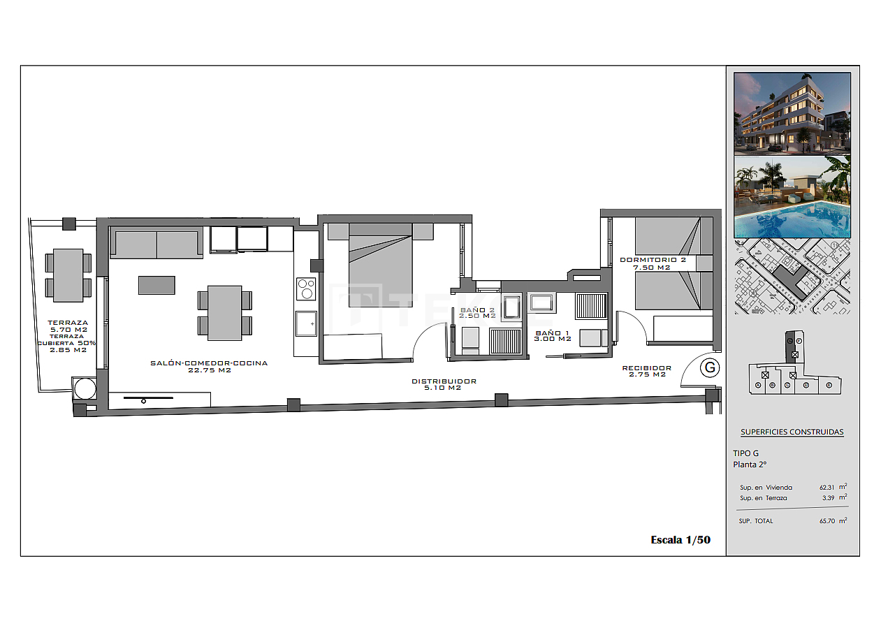 Penthouse in Santa Pola, Spain, 65 m² - picture 16