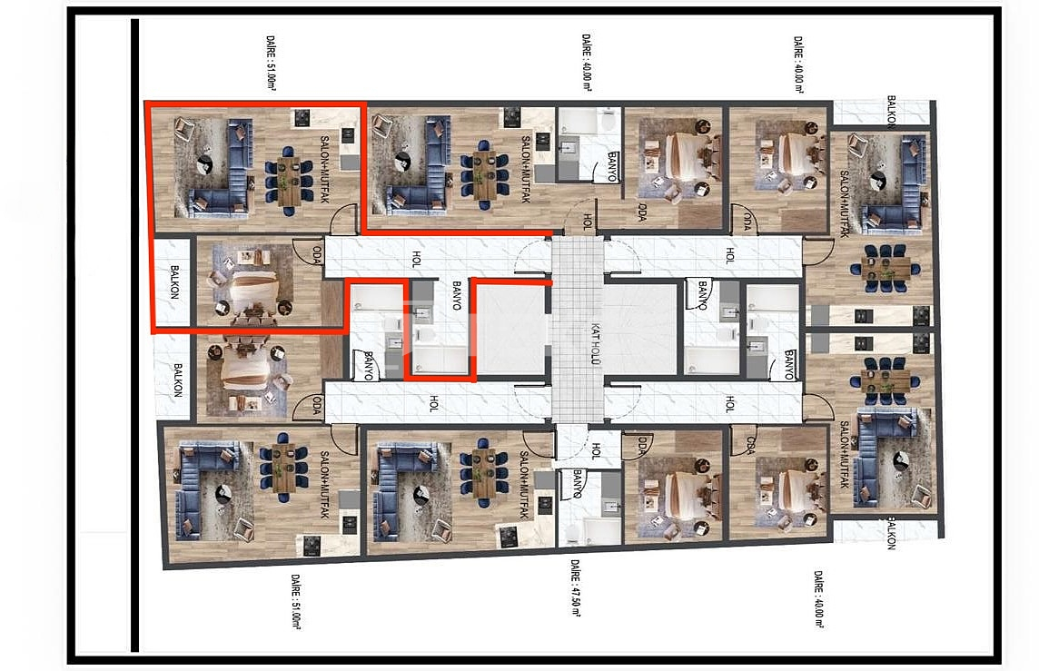 Appartamenti Karşıyaka, Turchia, 51 m² - foto 16